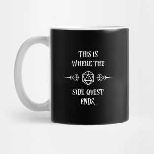 This is Where the Side Quest Ends Critical Fail D20 Dice Mug